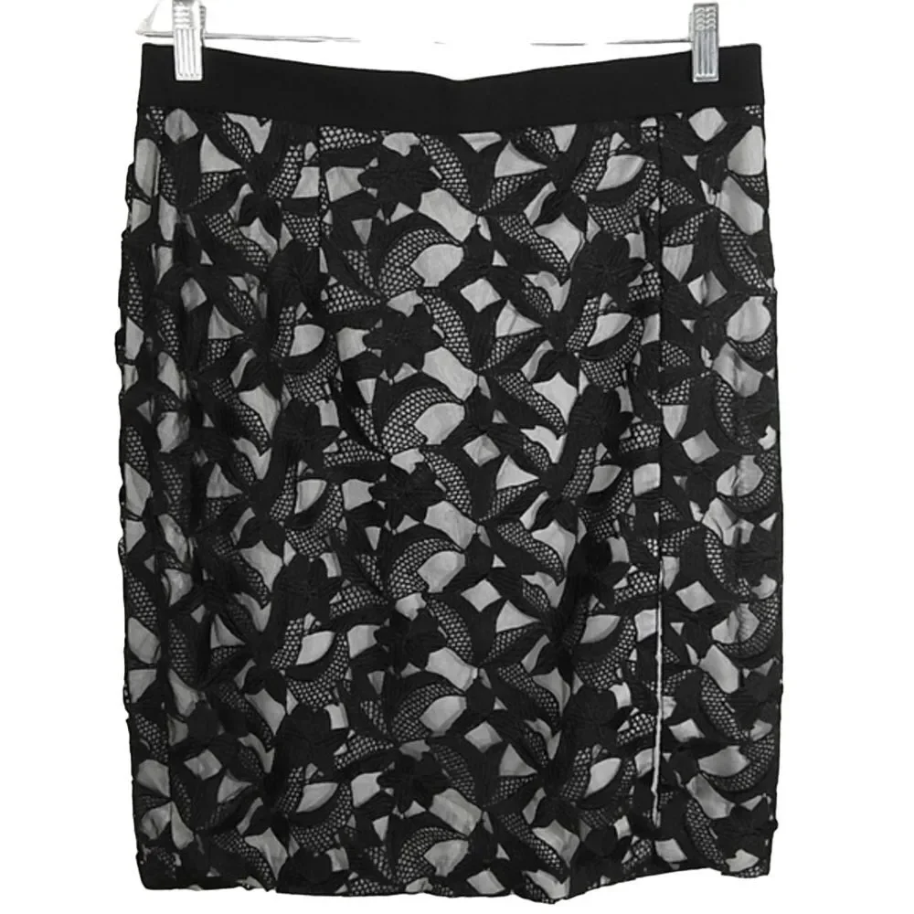 NWT Sachin & Babi Noir Lace Skirt Size 12 -